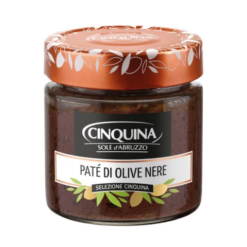 CINQUINA PASTA Z CZARNYCH OLIWEK Tapenada 200g Włochy